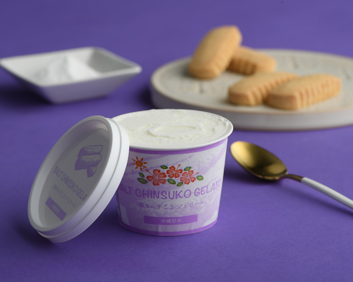 塩ちんすこうジェラート（那覇市産）